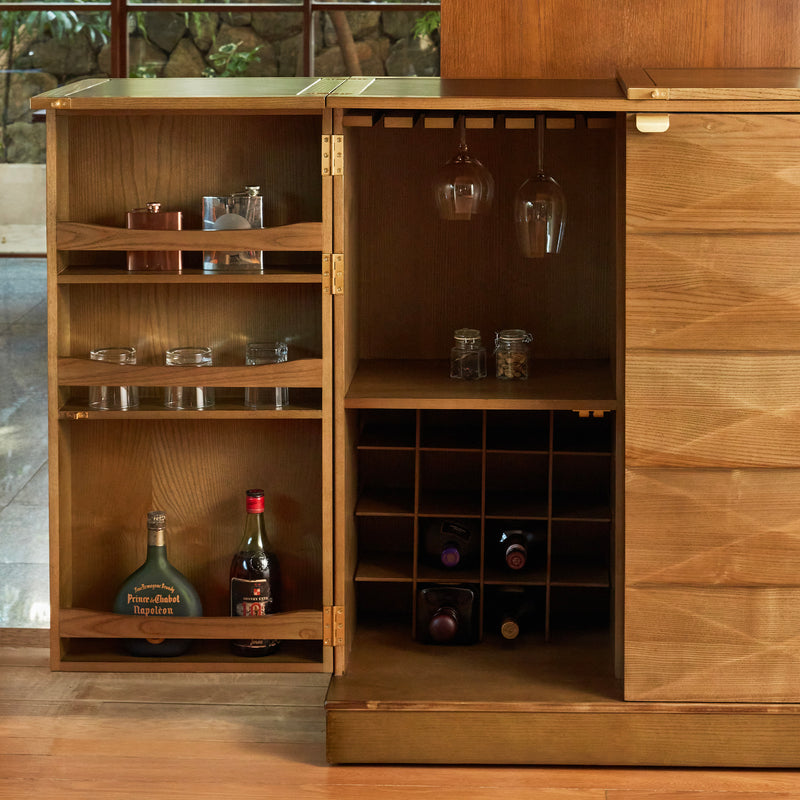 Crate and barrel maxine deals bar cabinet